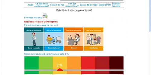 La final, Testul Cartonaşelor îţi spune care este riscul tău cardiovascular.