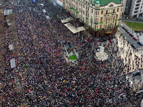 Proteste în Belgrad FOTO X