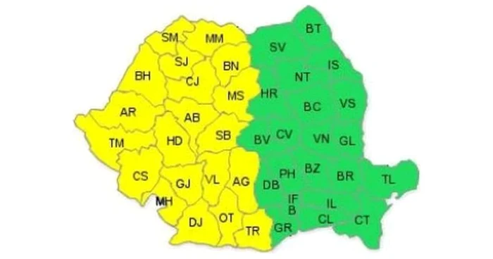 Cod Galben în partea vestică a ţării