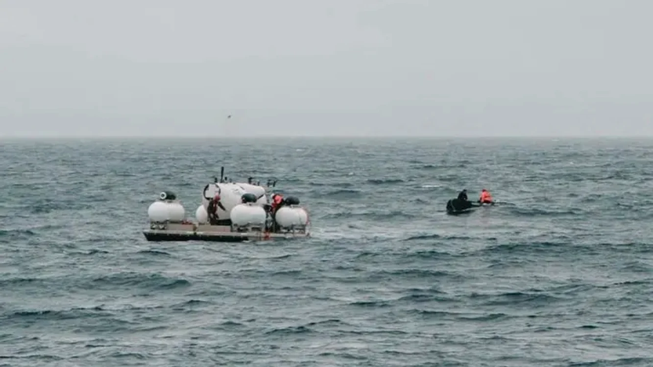Submersibilul Titan înainte de a se scufunda Foto: Twitter