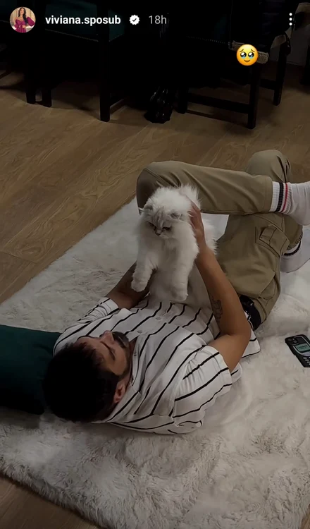 Noua pisică a cuplului / foto: captură InstaStory