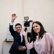 Mirabela Grădinaru și Nicușor Dan FOTO Reuters