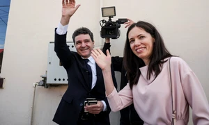 Mirabela Grădinaru și Nicușor Dan FOTO Reuters