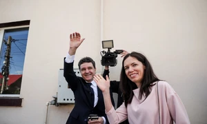 Mirabela Grădinaru și Nicușor Dan FOTO Reuters