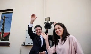 Mirabela Grădinaru și Nicușor Dan FOTO Reuters