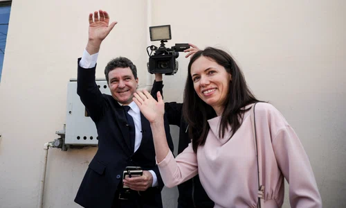 Mirabela Grădinaru și Nicușor Dan FOTO Reuters