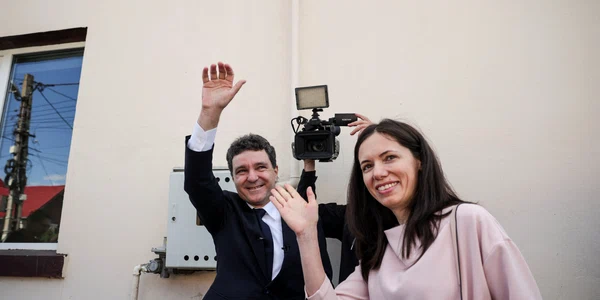Mirabela Grădinaru și Nicușor Dan FOTO Reuters