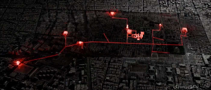 Hartă realizată de armata israeliană FOTO Iran International