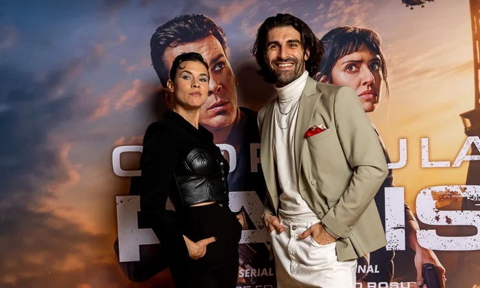 Ana Ularu și Daniel Nuță la lansarea serialului Cod Roșu la Paris   Focus Sat jpeg