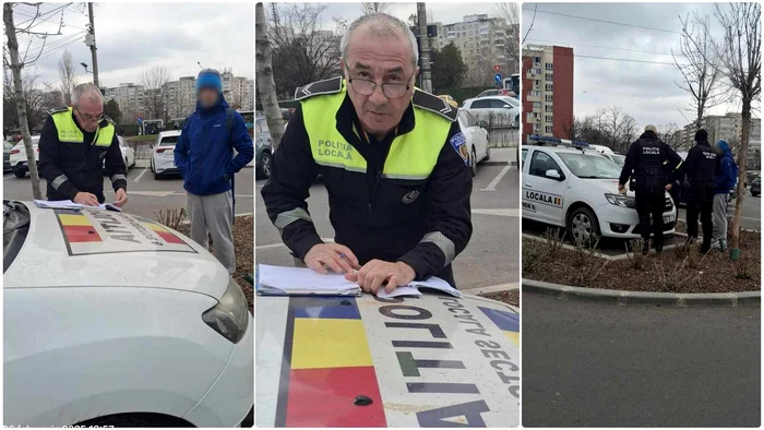 Polițiștii locali au amendat un bărbat care a hrănit porumbeii. Foto: Poliția locală Sector 6