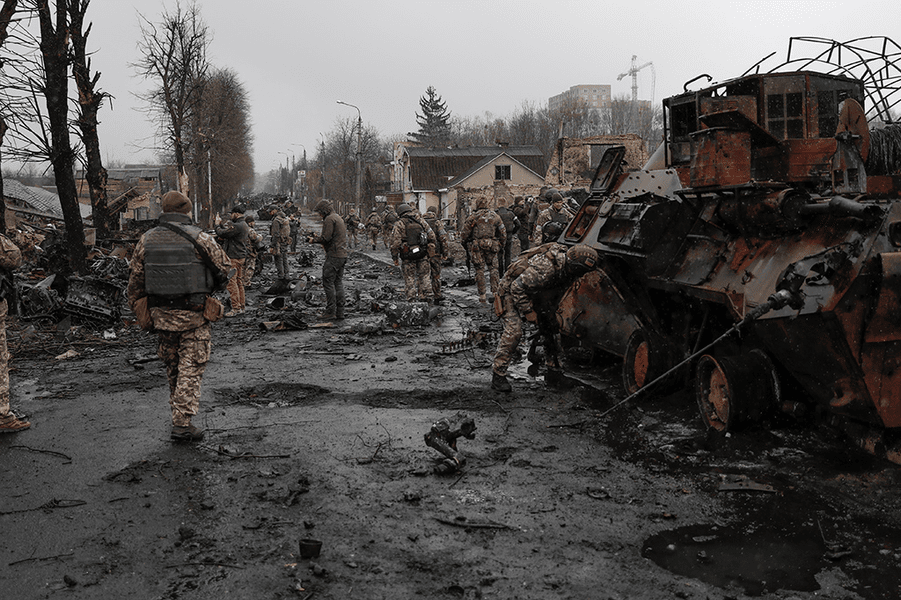 Mercenarii grupului Wagner și soldații ceceni au ajuns în orașul ocupat Debalțeve, regiunea ucraineană Donețk