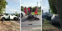accident cu un motociclist in tudor vladimirescu, galati foto captura video png