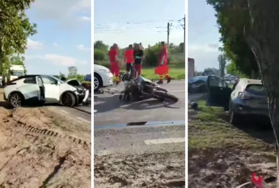 accident cu un motociclist in tudor vladimirescu, galati foto captura video png