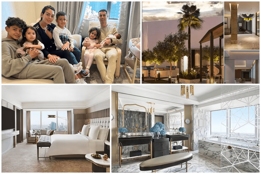 Ronaldo, tratat regește: cum arată apartamentul cu 17 camere în care stă în Arabia Saudită FOTO