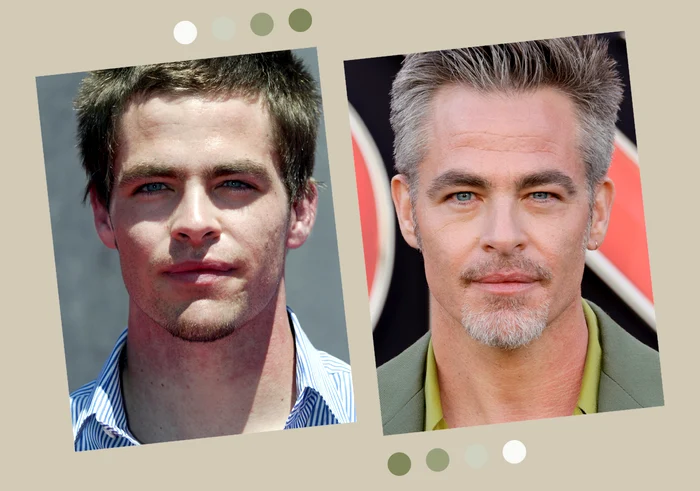 Chris Pine, în tinerete (în stânga) și în prezent (în dreapta) / fotografii: Getty Images.