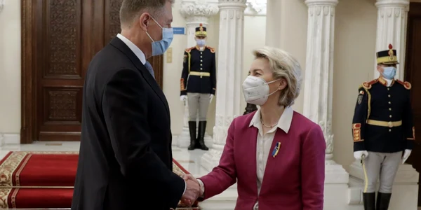 Ursula Von Der Leyen - Klaus Iohannis - Cotroceni - 3 mar 2022 / FOTO Inquam Photos / George Călin