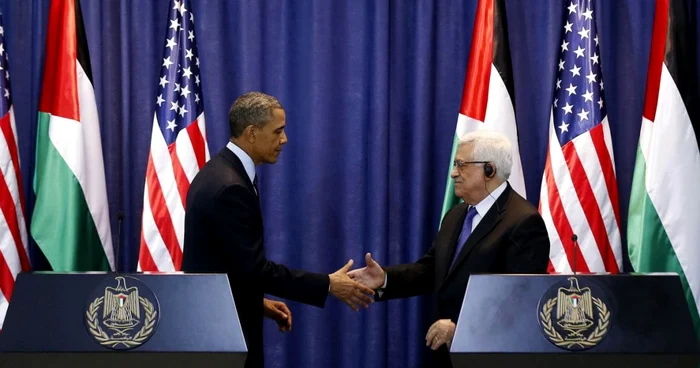 Barack Obama şi Mahmoud Abbas, în timpul conferinţei de presă din timpul vizitei liderului american la Ramallah FOTO Reuters