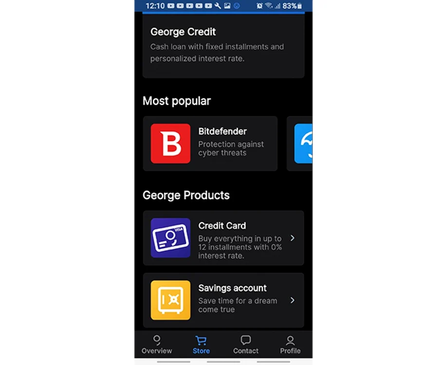 Aplicatie George dezvoltata de BCR si Bitdefender
