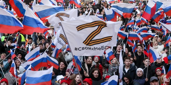 Manifestatie la Moscova Vladimir Putin stadion Luzhniki anexare Crimeea 18 martie 2022 FOTO Profimedia