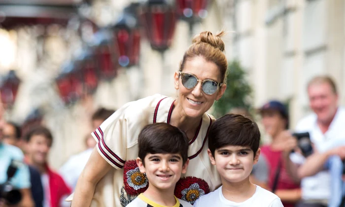 Celine Dion and her twins going to Optician Paris jpeg