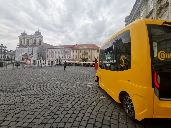 Prima maşină complet autonomă care circulă în Timişoara FOTO Ş.Both