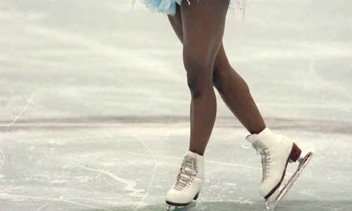 Sport  1992 Winter Olympic Games  Albertville, France  Ice Skating  Womens Figure Skating  Surya Bonaly, France  jpeg