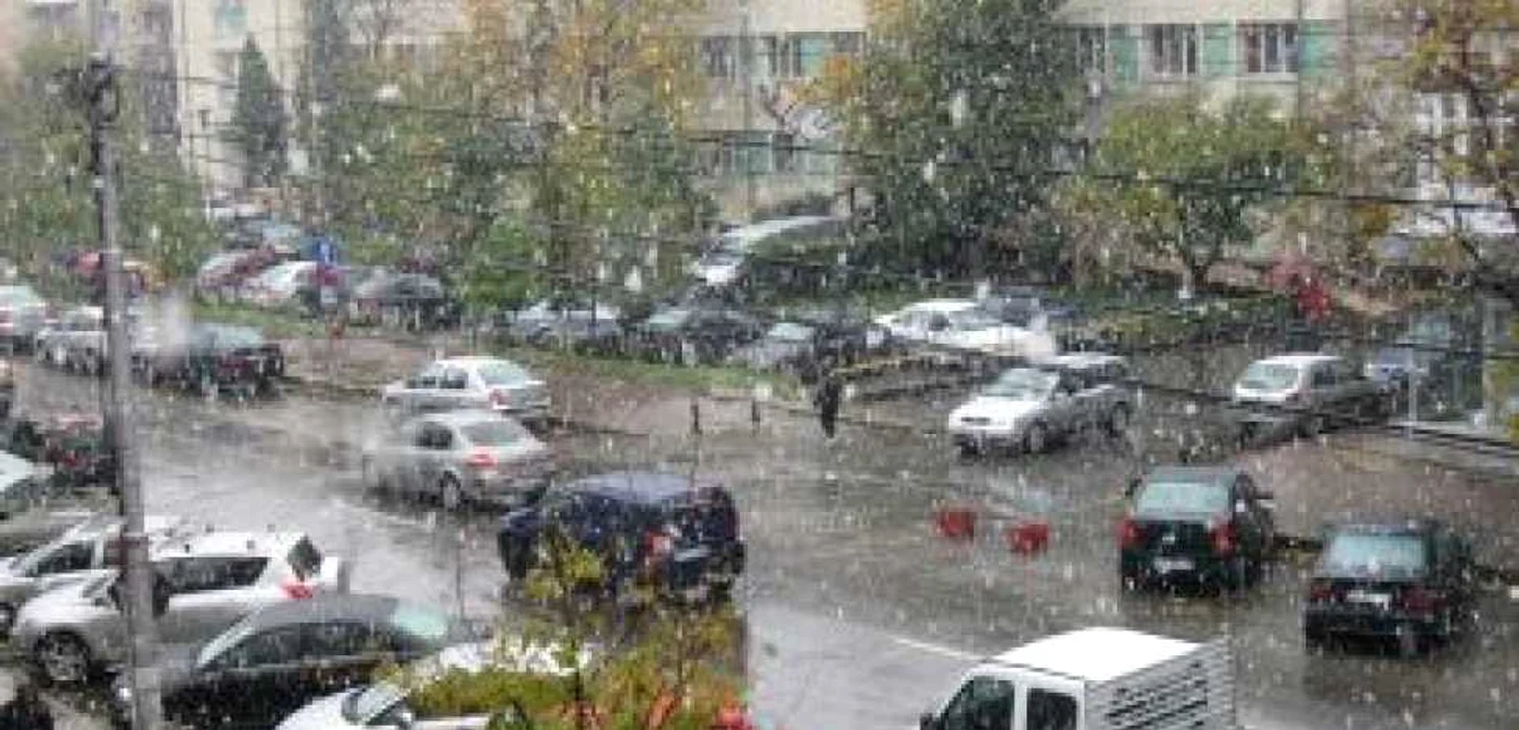 Slatina:Autorităţile au fost luate pe nepregătite de prima ninsoare