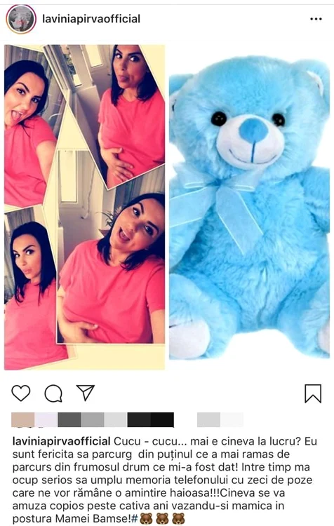Lavinia s-a comparat cu mama Bamse pe Instagram