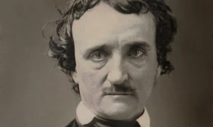 Edgar Allan Poe, circa 1849, restored, squared off jpg