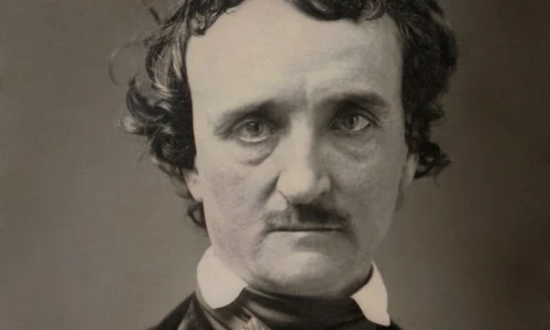 Edgar Allan Poe, circa 1849, restored, squared off jpg