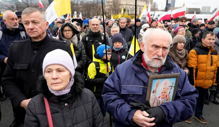 Manifestație pentru apărarea reputației fostului papa Ioan Paul al II-lea FOTO Profimedia