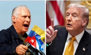Miguel Díaz Canel si donald trump colaj jpeg