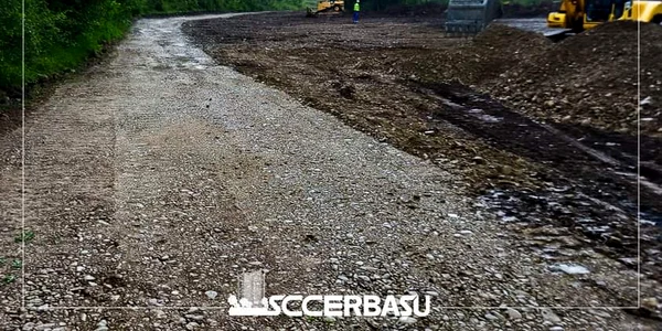 Lucrările la alternativa de pe DN 1. FOTO Erbasu Construcții 