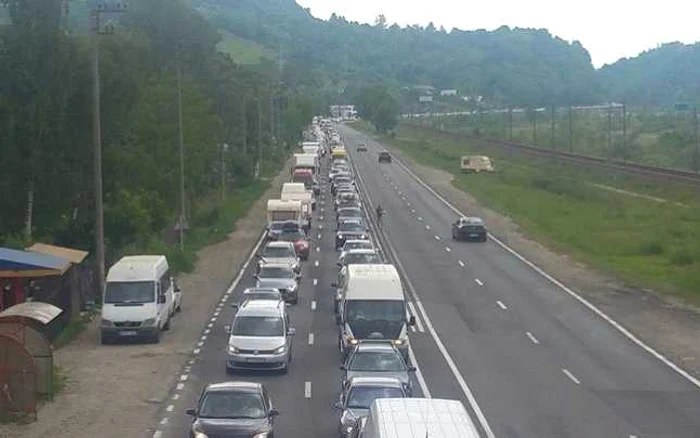 Aglomerație pe DN 1. FOTO Arhivă