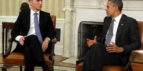 Barack Obama si Jens Stoltenberg FOTO zimbio.com