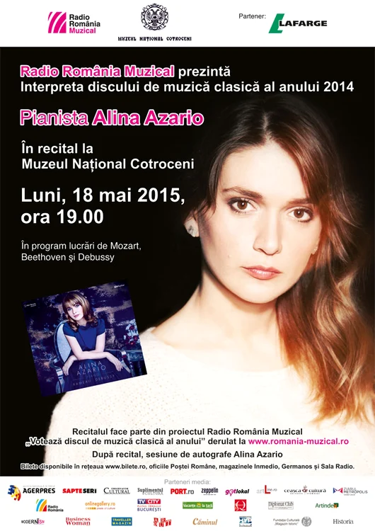 Alina Azario, interpreta discului de muzică clasică al anului 2014, în recital la Bucureşti jpeg
