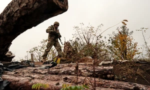 Soldat ucrainean pe frontul din Zaporojie FOTO EPA-EFE