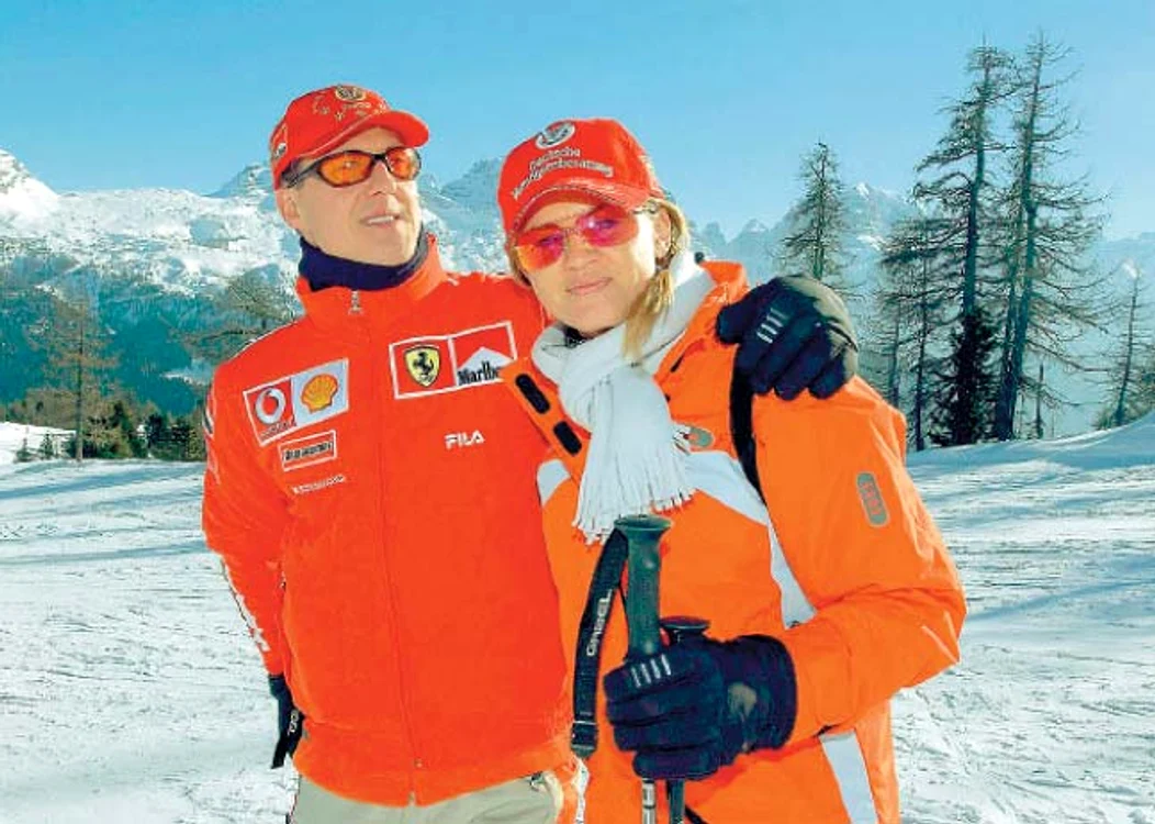 Michael şi Corinne Schumacher, pe vremea când erau fericiţi la schi (FOTO: Reuters)