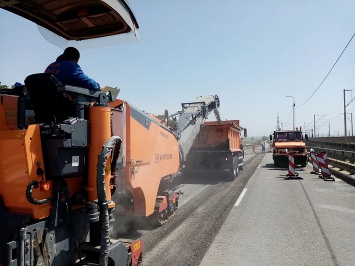 Lucrările la podul Borcea de pe A2 sunt în grafic FOTO Facebook/DRDP Constanţa