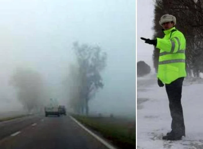 Ceață. FOTO Poliția Română