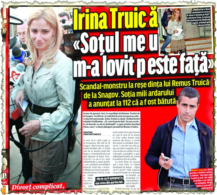 Remus Truică nu a  recunoscut niciodată  că şi-a agresat fizic soţia