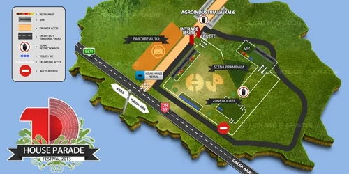 Harta Festivalului House Parade 2013