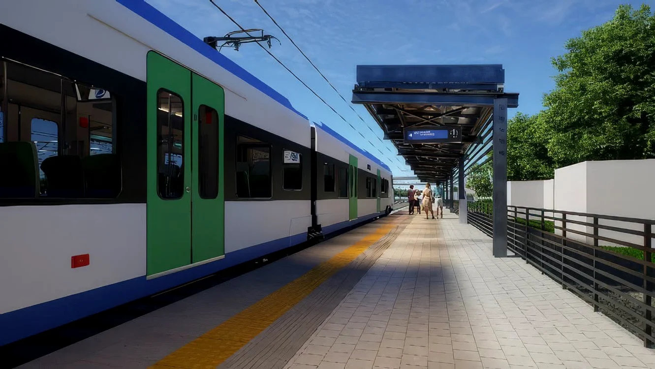Stație a noului tren metropolitan