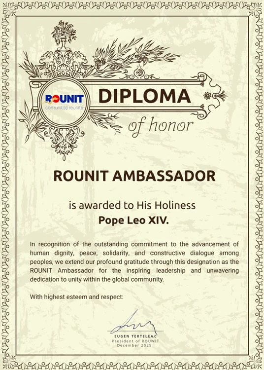 Pope Leo XIV ROUNIT Ambasador