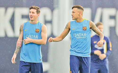 Messi şi Neymar sunt coechipieri la BarcelonaFoto: AP