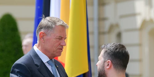 Klaus Iohannis si Volodimir Zelenski FOTO Twitter/ Iohannis