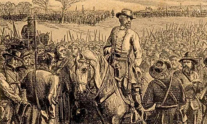 Calendar 9 aprilie: 1865   Sfârșitul Războiului Civil American: Generalul Robert E  Lee a predat armata Virginiei de Nord generalului Ulysses S  Grant jpeg