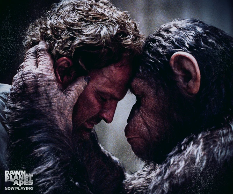 Malcolm (Jason Clarke) şi Caesar (Andy Serkis) FOTO: facebook/ApesMovies