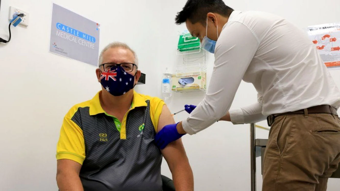 Premierului Scott Morrison i s-a administrat vaccinul Pfizer