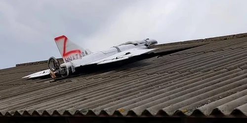 Drona cazuta pe un acoperis in raionul FLORESTI FOTO Facebook Poliția Republicii Moldova jpg